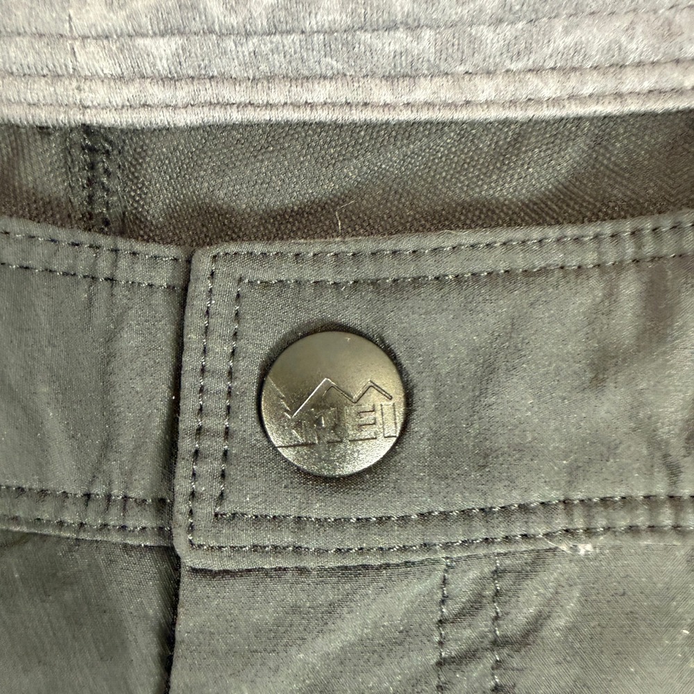 REI Hiking Pants Women 10 Dark Gray Nylon Spandex Stretch Outdoor Straight Leg - Picture 3 of 11
